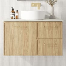 Hamilton 900mm Wall Hung Single Vanity with Solid Surface Countertop